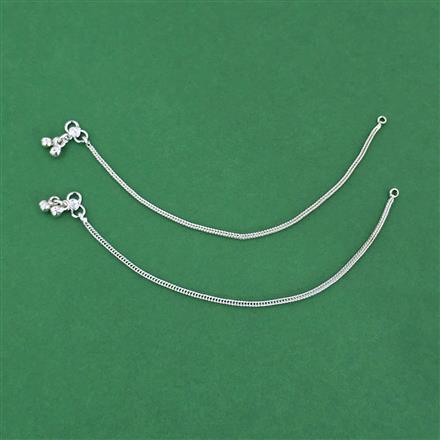 Antique Baby Payal with Rhodium Plating