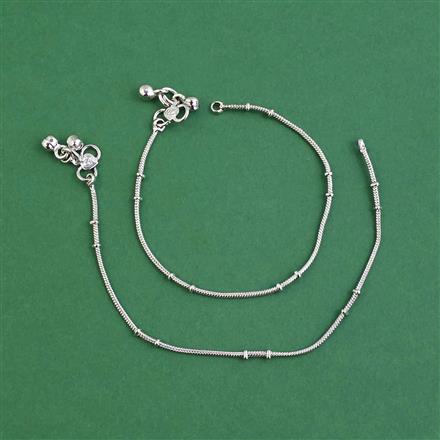 Antique Baby Payal with Rhodium Plating