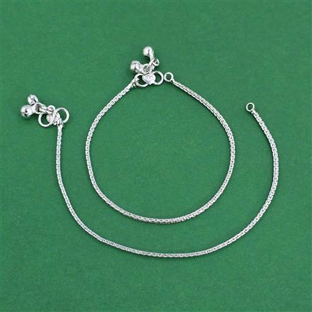 Antique Baby Payal with Rhodium Plating