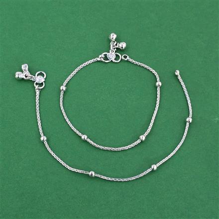 Antique Baby Payal with Rhodium Plating