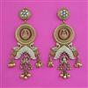 Antique Meenakari Earring with Matte Gold Plating