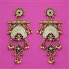 Antique Meenakari Earring with Matte Gold Plating