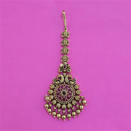 Antique Delicate Tikka with Matte Gold Plating