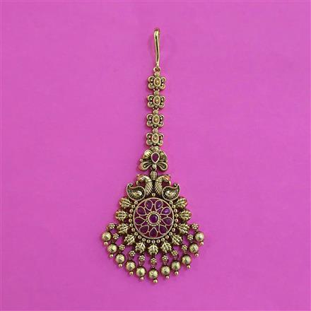 Antique Delicate Tikka with Matte Gold Plating
