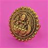 Antique Adjustable Ring with Matte Gold Plating