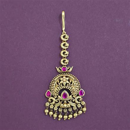 Antique Delicate Tikka with Matte Gold Plating