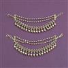 Antique Classic Ear Chain with Matte Gold Plating