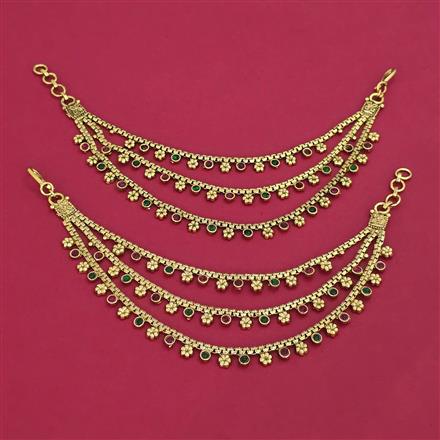 Antique Multi Layer Ear Chain with Gold Plating