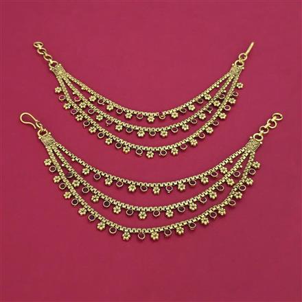 Antique Multi Layer Ear Chain with Gold Plating