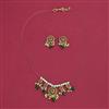 Antique Pearl Pendant Set with Matte Gold Plating