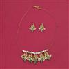 Antique Pearl Pendant Set with Matte Gold Plating