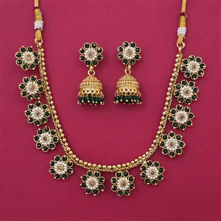 Antique Pearl Necklace with Gold Plating