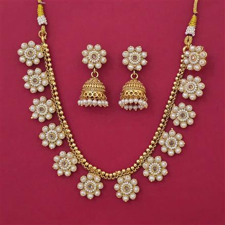 Antique Pearl Necklace with Gold Plating