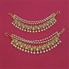 Antique Multi Layer Ear Chain with Matte Gold Plating