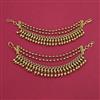 Antique Multi Layer Ear Chain with Matte Gold Plating