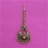 Antique Temple Tikka with Matte Gold Plating