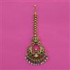 Antique Temple Tikka with Matte Gold Plating