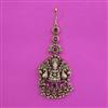 Antique Temple Tikka with Matte Gold Plating