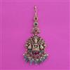 Antique Temple Tikka with Matte Gold Plating
