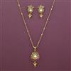 Antique Classic Pendant Set with Matte Gold Plating