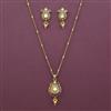 Antique Classic Pendant Set with Matte Gold Plating