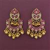 Antique Chand Earring with Matte Gold Plating