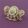 Antique Adjustable Ring with Matte Gold Plating