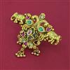 Antique Adjustable Ring with Matte Gold Plating