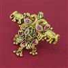 Antique Adjustable Ring with Matte Gold Plating