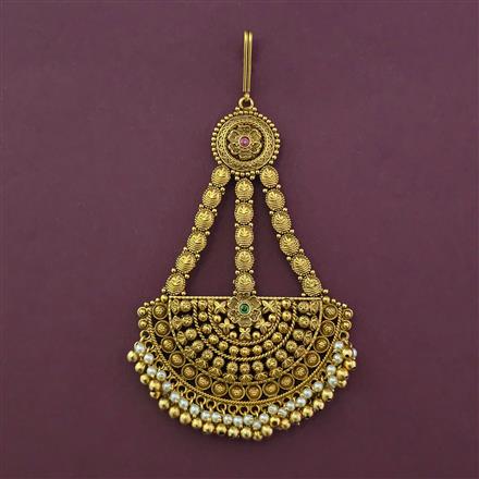 Antique Pearl Pasa with Matte Gold Plating