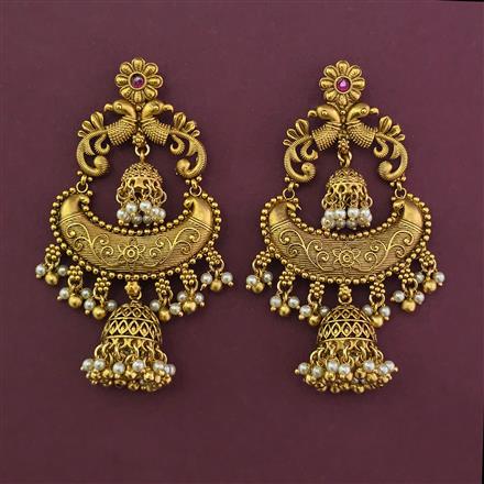 Antique Birds Earring with Matte Gold Plating