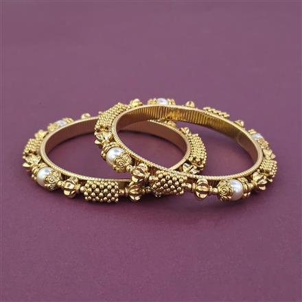 Antique Pearl Bangles with Gold Plating