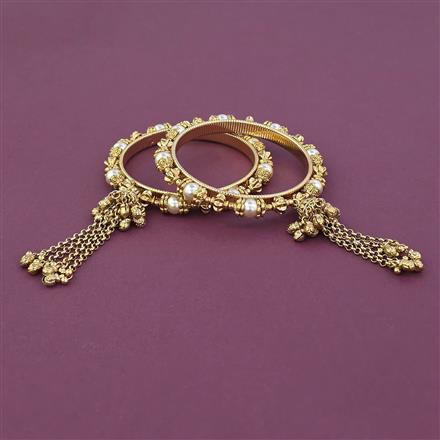 Antique Pearl Bangles with Gold Plating