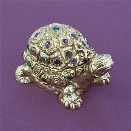 Antique Classic Sindoor Box with Gold Plating