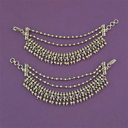 Antique Classic Ear Chain with Matte Gold Plating