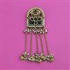 Antique Pearl Hair Brooch with Matte Gold Plating