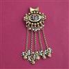 Antique Pearl Hair Brooch with Matte Gold Plating