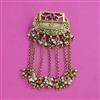 Antique Pearl Hair Brooch with Matte Gold Plating