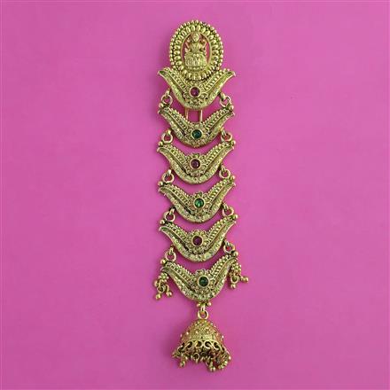 Antique Temple Hair Brooch with Gold Plating