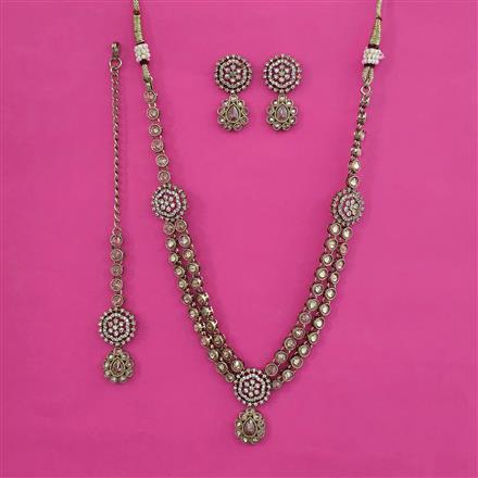 Antique Layered Necklace with Mehndi Plating