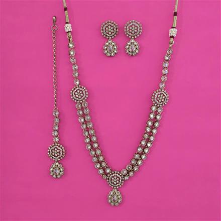 Antique Layered Necklace with Mehndi Plating