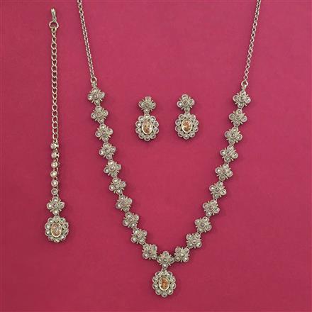 Antique Delicate Necklace with Mehndi Plating