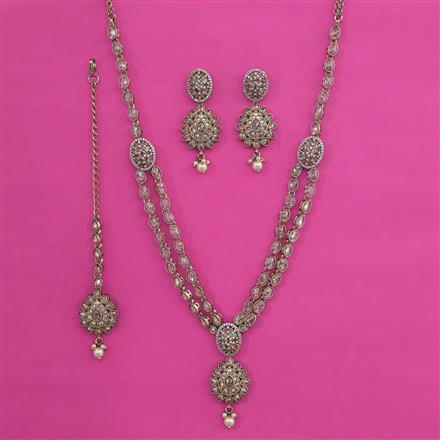 Antique Layered Necklace with Mehndi Plating