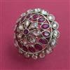Antique Adjustable Ring with Mehndi Plating