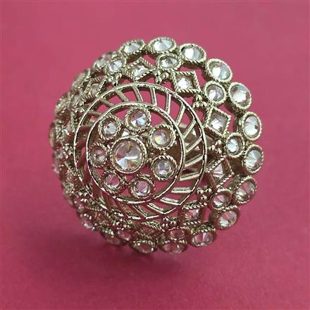 Antique Adjustable Ring with Mehndi Plating