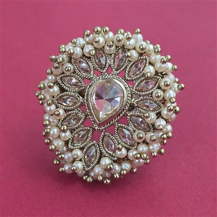 Antique Adjustable Ring with Mehndi Plating
