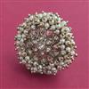 Antique Pearl Ring with Mehndi Plating