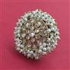Antique Pearl Ring with Mehndi Plating