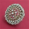 Antique Pearl Ring with Mehndi Plating