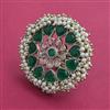 Antique Pearl Ring with Mehndi Plating